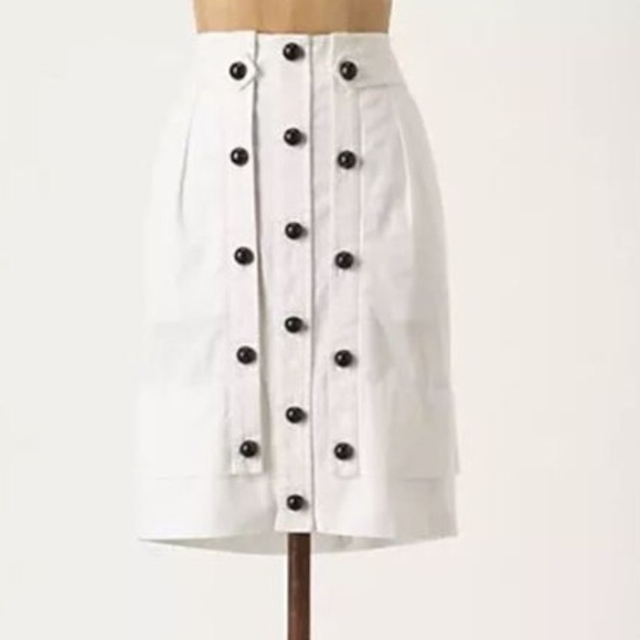 Anthropologie Dresses & Skirts - Anthropologie Dice Notation White Pencil Skirt